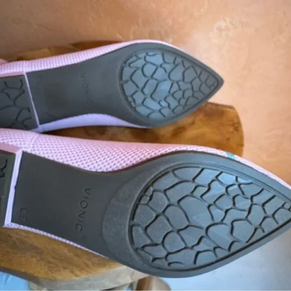 Vionic Dahlia Knit Ballet Flats Pink Teal | Comfort Shoes | Size 8.5 - Picture 6 of 7
